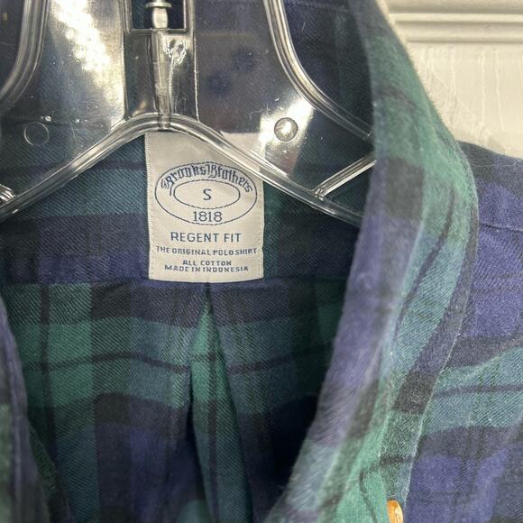 Brooks Brothers Size Small Flannel Regent Fit All Cotton Button Down - Picture 6 of 6